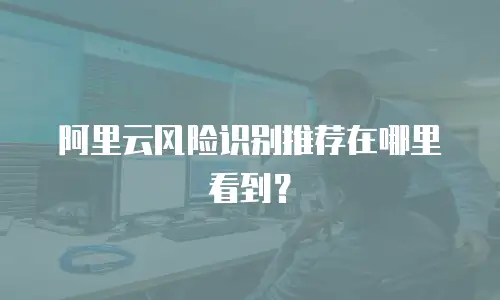 阿里云风险识别推荐在哪里看到？