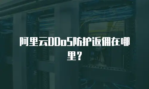 阿里云DDoS防护返佣在哪里？