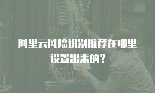 阿里云风险识别推荐在哪里设置出来的？