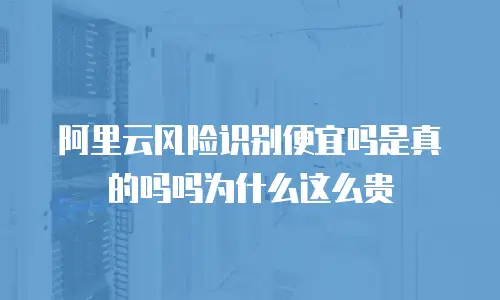 阿里云风险识别便宜吗是真的吗吗为什么这么贵