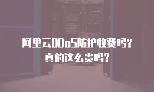 阿里云DDoS防护收费吗？真的这么贵吗？