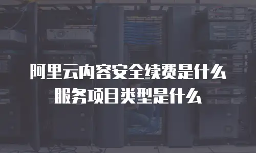 阿里云内容安全续费是什么服务项目类型是什么