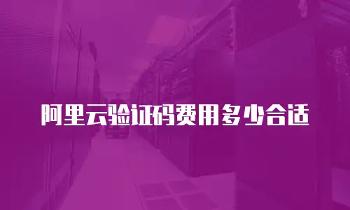 阿里云验证码费用多少合适