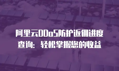 阿里云DDoS防护返佣进度查询：轻松掌握您的收益