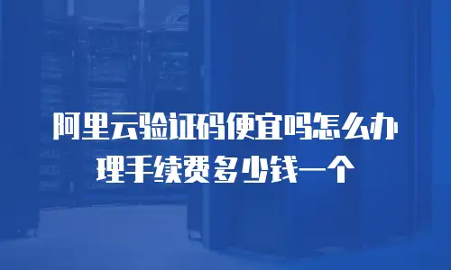 阿里云验证码便宜吗怎么办理手续费多少钱一个
