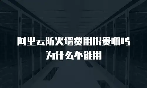 阿里云防火墙费用很贵嘛吗为什么不能用