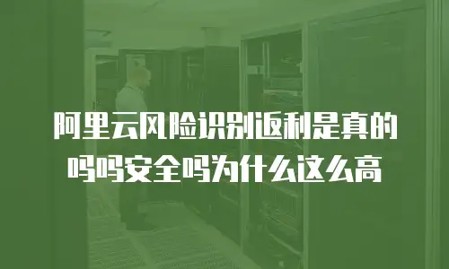 阿里云风险识别返利是真的吗吗安全吗为什么这么高