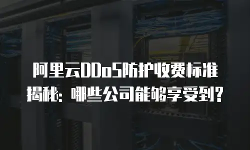 阿里云DDoS防护收费标准揭秘: 哪些公司能够享受到?