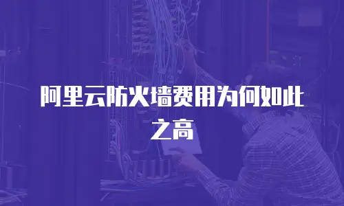 阿里云防火墙费用为何如此之高