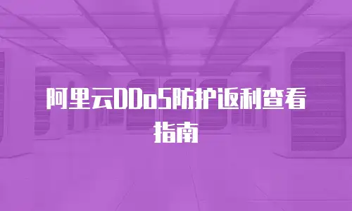 阿里云DDoS防护返利查看指南