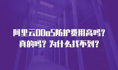 阿里云DDoS防护费用高吗？真的吗？为什么找不到？