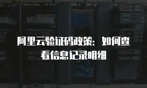 阿里云验证码政策：如何查看信息记录明细