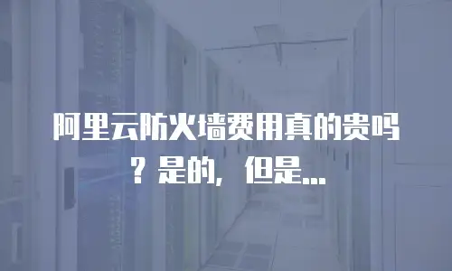 阿里云防火墙费用真的贵吗？是的，但是...
