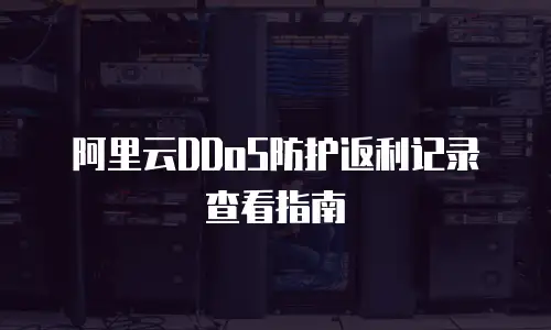 阿里云DDoS防护返利记录查看指南