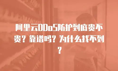 阿里云DDoS防护到底贵不贵？靠谱吗？为什么找不到？