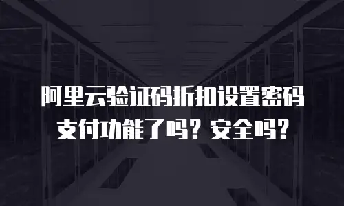 阿里云验证码折扣设置密码支付功能了吗？安全吗？