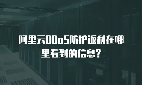 阿里云DDoS防护返利在哪里看到的信息？