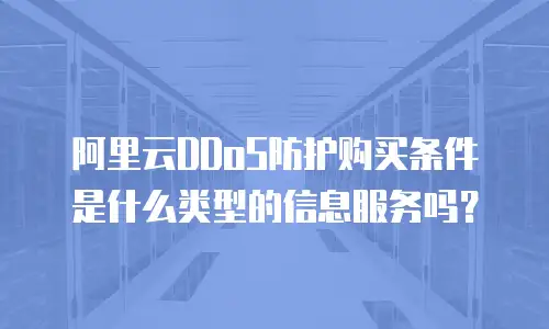 阿里云DDoS防护购买条件是什么类型的信息服务吗？
