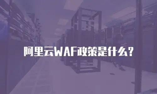 阿里云WAF政策是什么？
