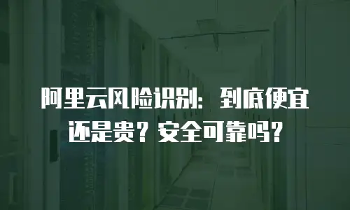阿里云风险识别：到底便宜还是贵？安全可靠吗？