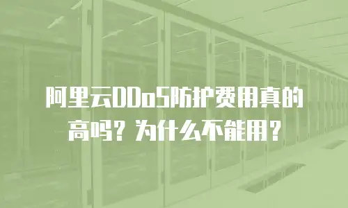 阿里云DDoS防护费用真的高吗？为什么不能用？