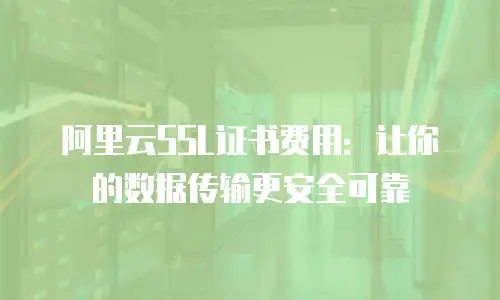 阿里云SSL证书费用：让你的数据传输更安全可靠