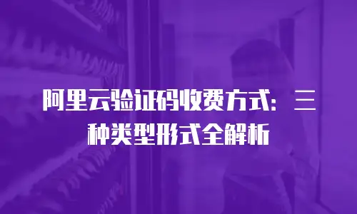 阿里云验证码收费方式：三种类型形式全解析