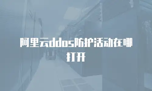 阿里云ddos防护活动在哪打开
