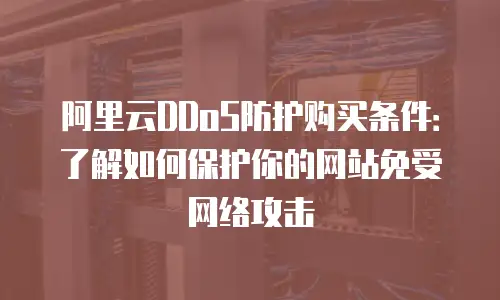 阿里云DDoS防护购买条件：了解如何保护你的网站免受网络攻击