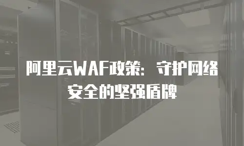 阿里云WAF政策：守护网络安全的坚强盾牌