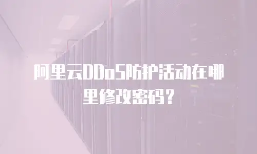 阿里云DDoS防护活动在哪里修改密码？