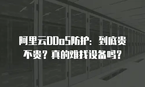 阿里云DDoS防护：到底贵不贵？真的难找设备吗？