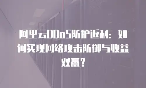 阿里云DDoS防护返利：如何实现网络攻击防御与收益双赢？