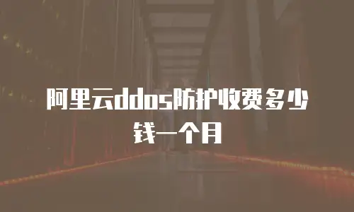 阿里云ddos防护收费多少钱一个月