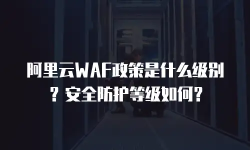 阿里云WAF政策是什么级别？安全防护等级如何？
