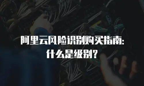 阿里云风险识别购买指南：什么是级别？