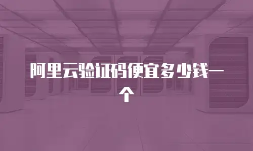 阿里云验证码便宜多少钱一个