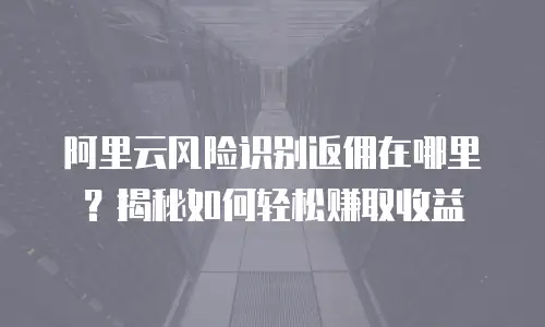 阿里云风险识别返佣在哪里？揭秘如何轻松赚取收益