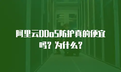 阿里云DDoS防护真的便宜吗？为什么？