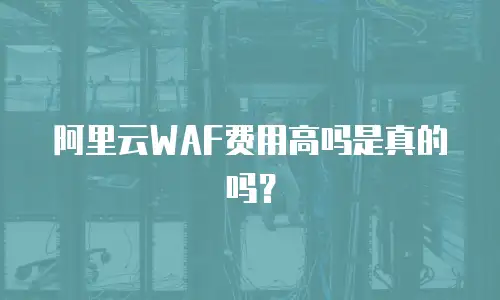 阿里云WAF费用高吗是真的吗？