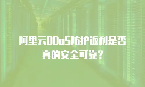 阿里云DDoS防护返利是否真的安全可靠？