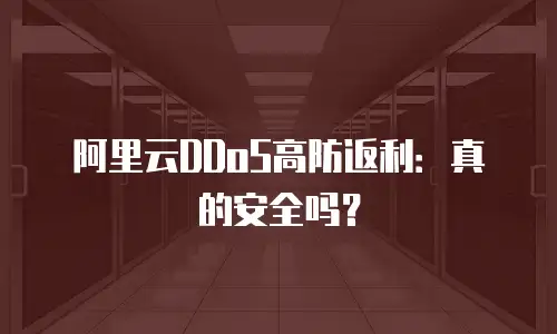 阿里云DDoS高防返利：真的安全吗？