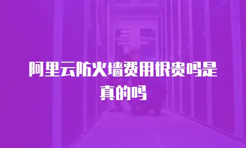 阿里云防火墙费用很贵吗是真的吗