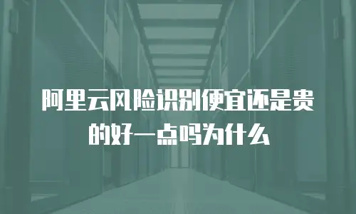 阿里云风险识别便宜还是贵的好一点吗为什么