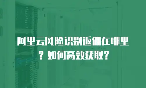 阿里云风险识别返佣在哪里？如何高效获取？