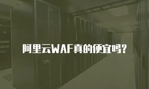 阿里云WAF真的便宜吗？