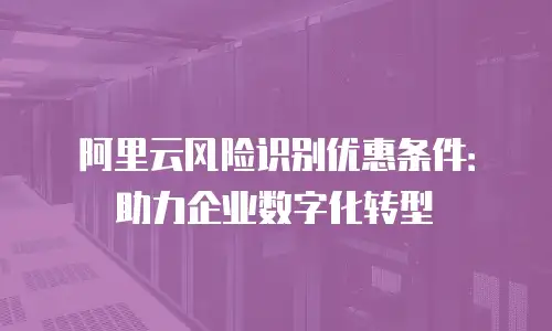 阿里云风险识别优惠条件：助力企业数字化转型
