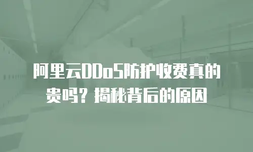 阿里云DDoS防护收费真的贵吗？揭秘背后的原因