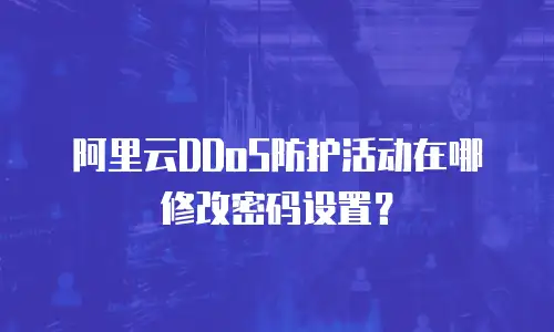 阿里云DDoS防护活动在哪修改密码设置？