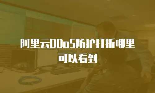 阿里云DDoS防护打折哪里可以看到